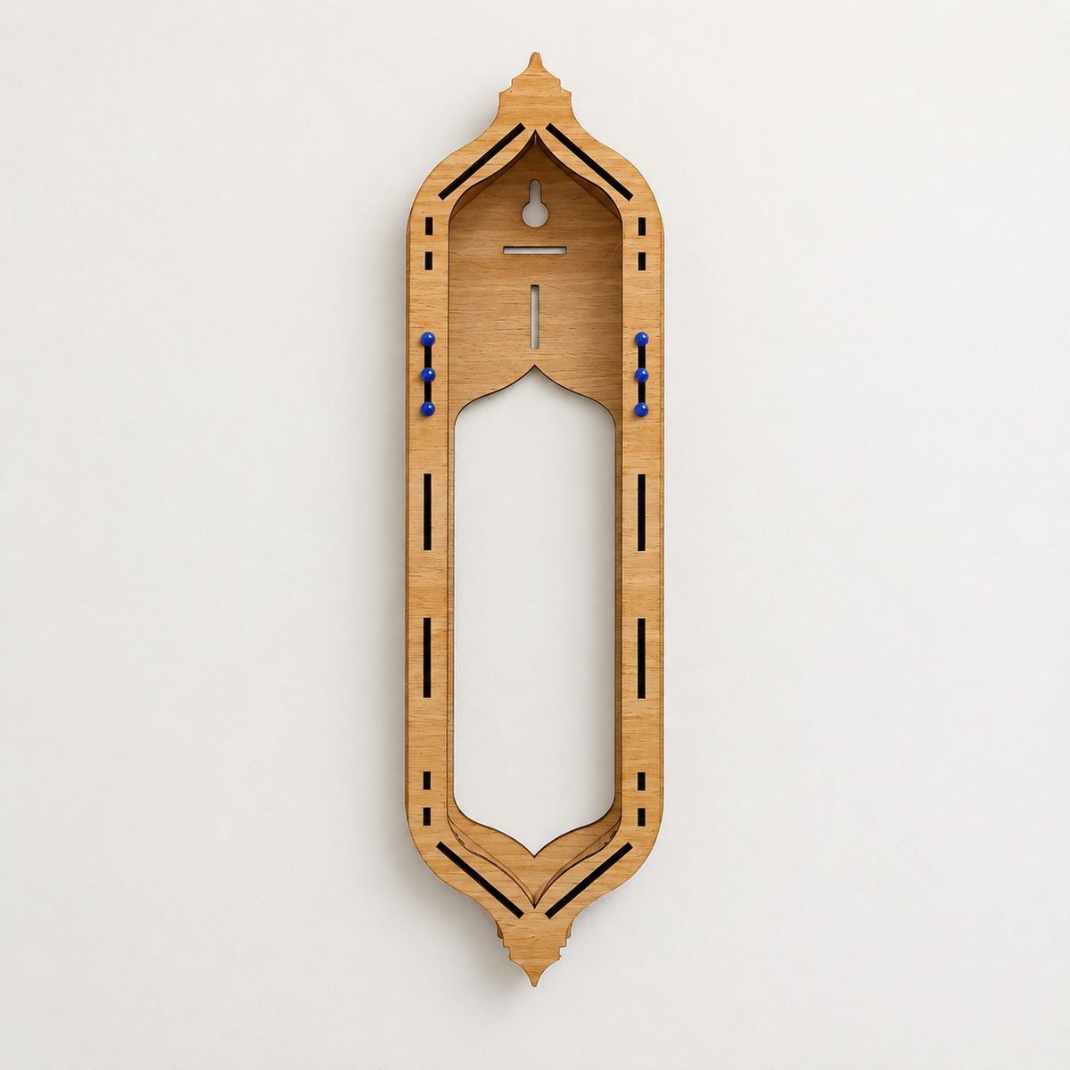 Moroccan style wooden wall decor - handmade plywood wall hanging with lantern design